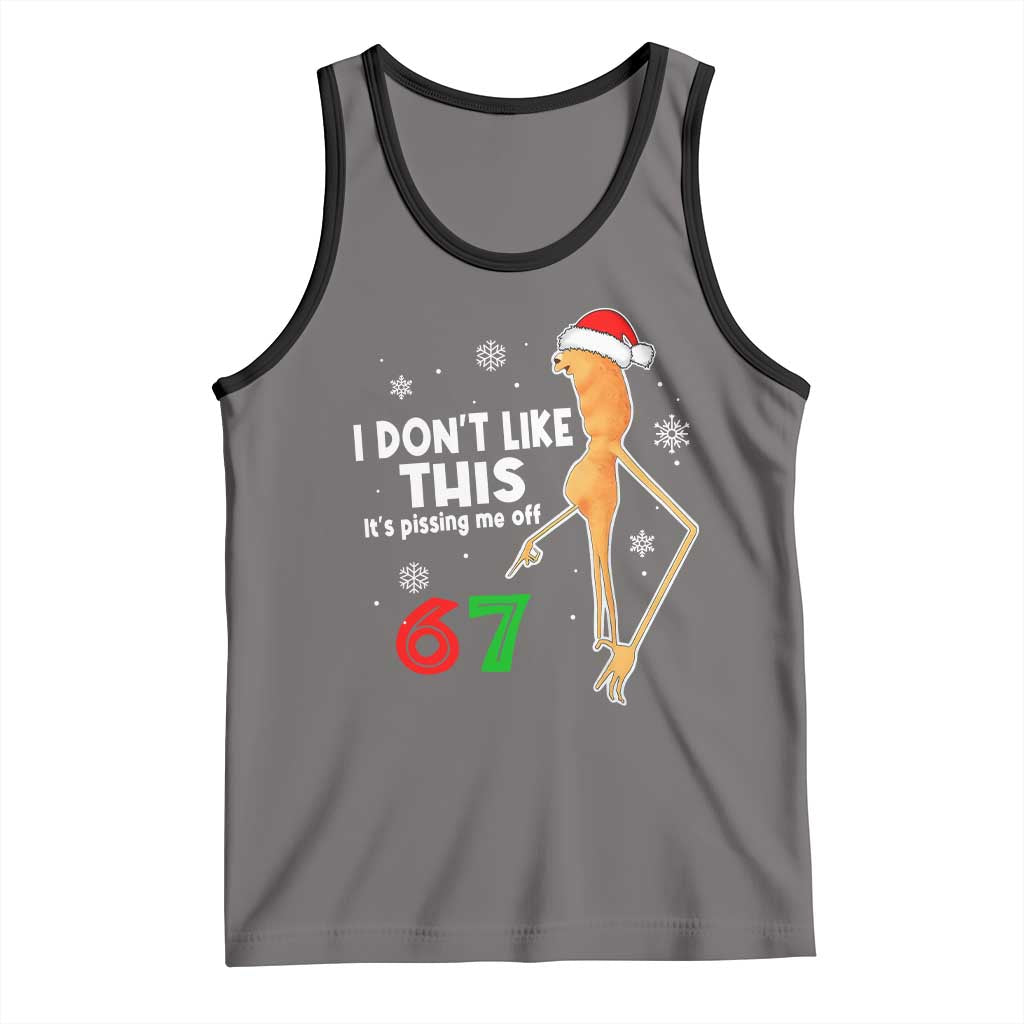Funny Marcus The Worm 67 Meme Christmas Tank Top I Don't Like This It's Pissing Me Off TS11 Deep Heather Black Print Your Wear