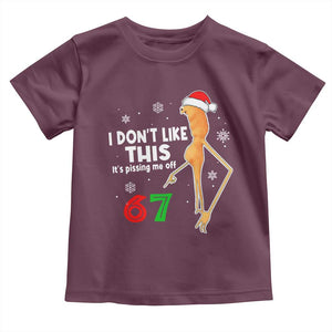 Funny Marcus The Worm 67 Meme Christmas Toddler T Shirt I Don't Like This It's Pissing Me Off TS11 Maroon Print Your Wear