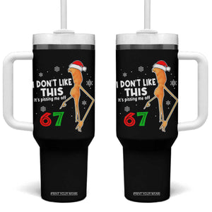 Funny Marcus The Worm 67 Meme Christmas Tumbler With Handle I Don't Like This It's Pissing Me Off TS11 One Size: 40 oz Black Print Your Wear