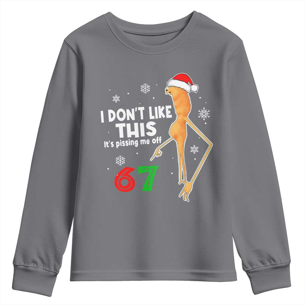 Funny Marcus The Worm 67 Meme Christmas Youth Sweatshirt I Don't Like This It's Pissing Me Off TS11 Charcoal Print Your Wear