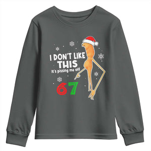 Funny Marcus The Worm 67 Meme Christmas Youth Sweatshirt I Don't Like This It's Pissing Me Off TS11 Dark Heather Print Your Wear