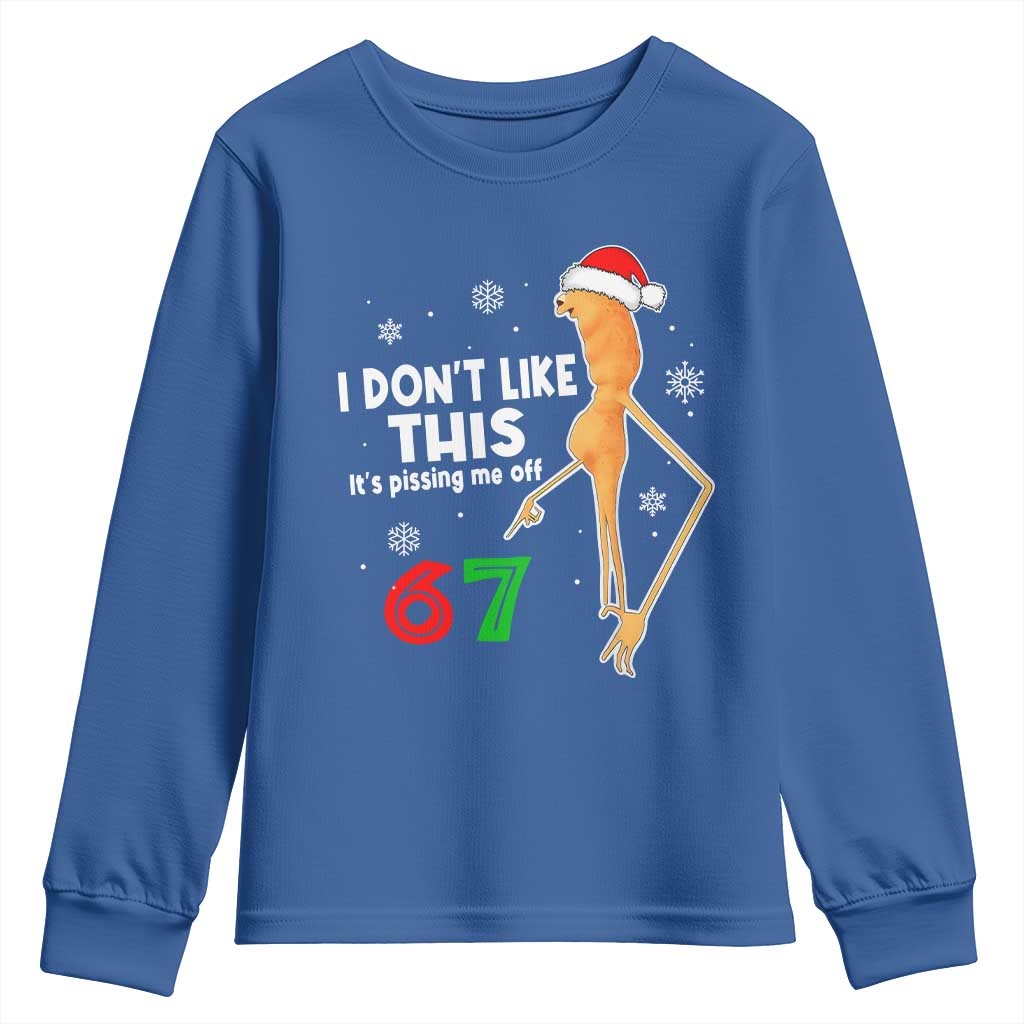 Funny Marcus The Worm 67 Meme Christmas Youth Sweatshirt I Don't Like This It's Pissing Me Off TS11 Royal Blue Print Your Wear
