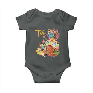 Funny Tet Vietnamese New Year 2025 Viet Holiday Baby Onesie TS11 Dark Heather Print Your Wear