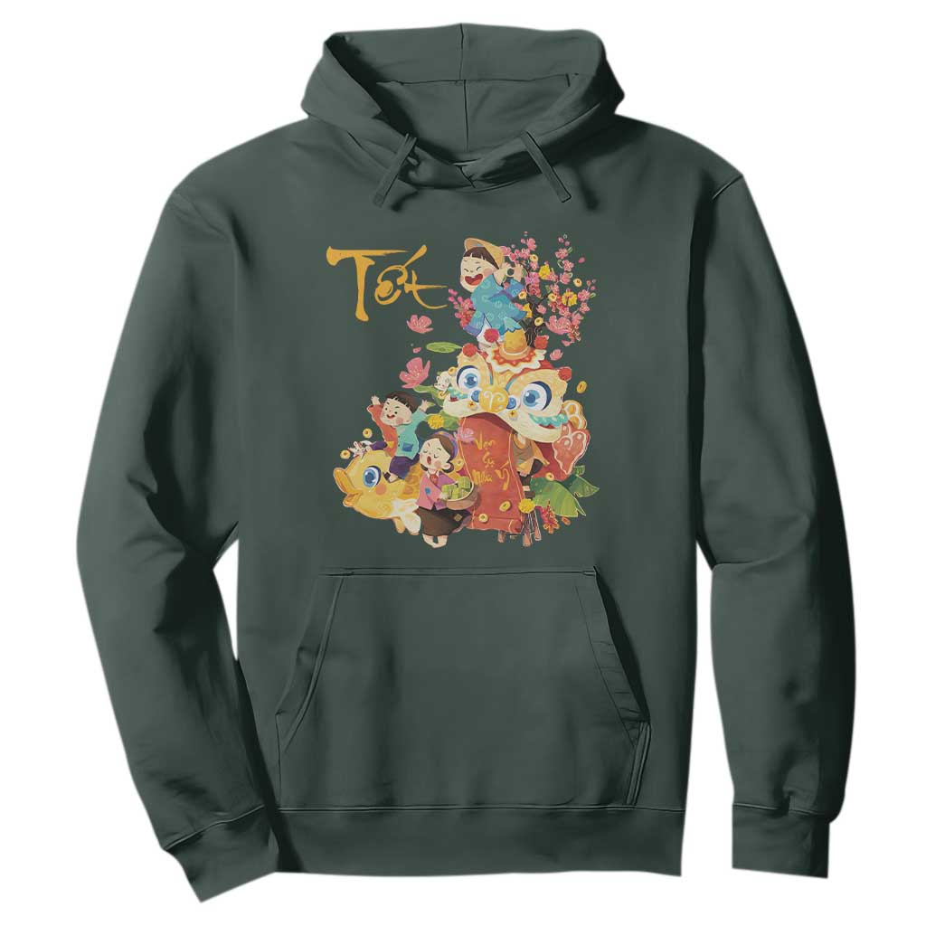 Funny Tet Vietnamese New Year 2025 Viet Holiday Hoodie TS11 Dark Forest Green Print Your Wear