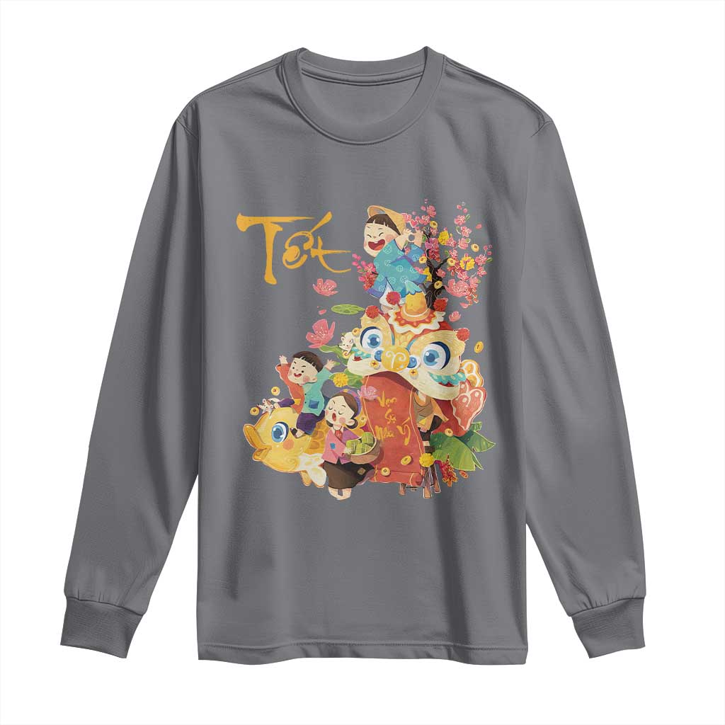 Funny Tet Vietnamese New Year 2025 Viet Holiday Long Sleeve Shirt TS11 Charcoal Print Your Wear