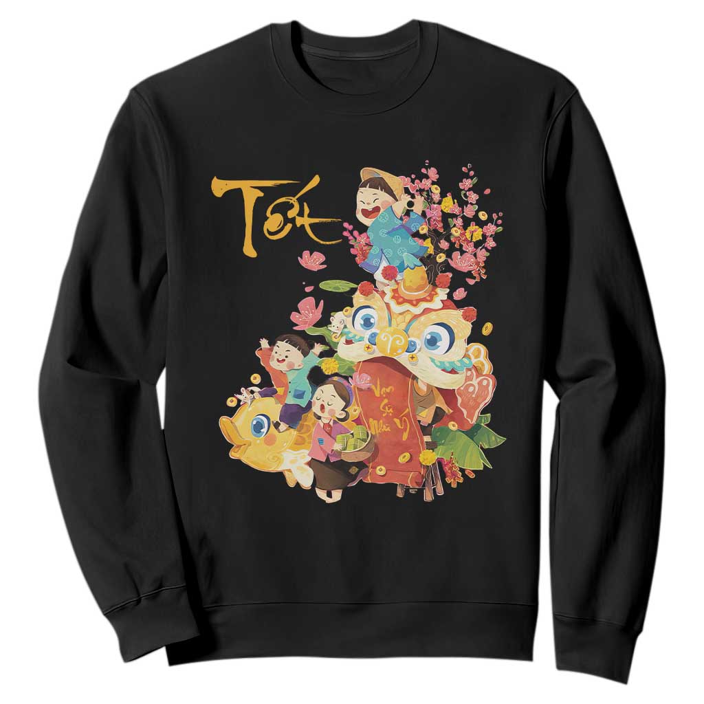 Funny Tet Vietnamese New Year 2025 Viet Holiday Sweatshirt TS11 Black Print Your Wear