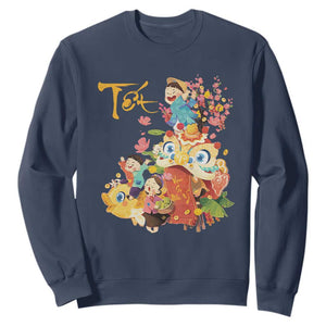 Funny Tet Vietnamese New Year 2025 Viet Holiday Sweatshirt TS11 Navy Print Your Wear