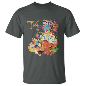 Funny Tet Vietnamese New Year 2025 Viet Holiday T Shirt TS11 Dark Heather Print Your Wear