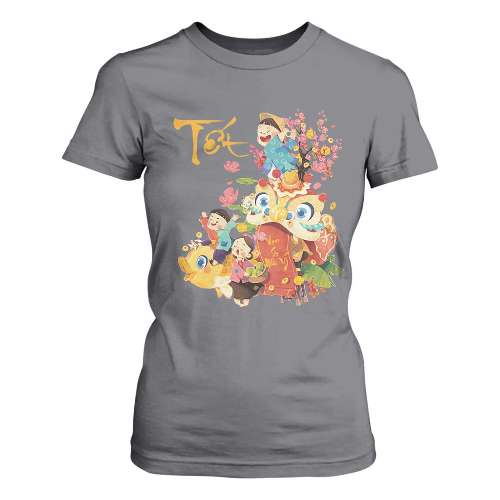 Funny Tet Vietnamese New Year 2025 Viet Holiday T Shirt For Women TS11 Charcoal Print Your Wear