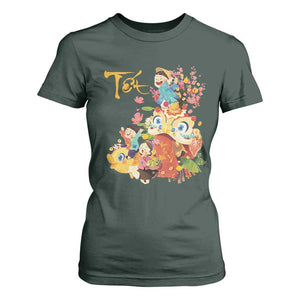 Funny Tet Vietnamese New Year 2025 Viet Holiday T Shirt For Women TS11 Dark Forest Green Print Your Wear