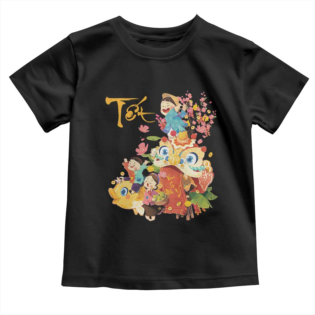 Funny Tet Vietnamese New Year 2025 Viet Holiday Toddler T Shirt TS11 Black Print Your Wear