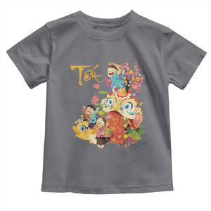 Funny Tet Vietnamese New Year 2025 Viet Holiday Toddler T Shirt TS11 Charcoal Print Your Wear