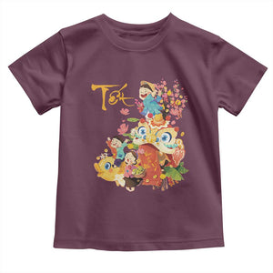 Funny Tet Vietnamese New Year 2025 Viet Holiday Toddler T Shirt TS11 Maroon Print Your Wear