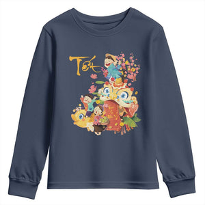 Funny Tet Vietnamese New Year 2025 Viet Holiday Youth Sweatshirt TS11 Navy Print Your Wear