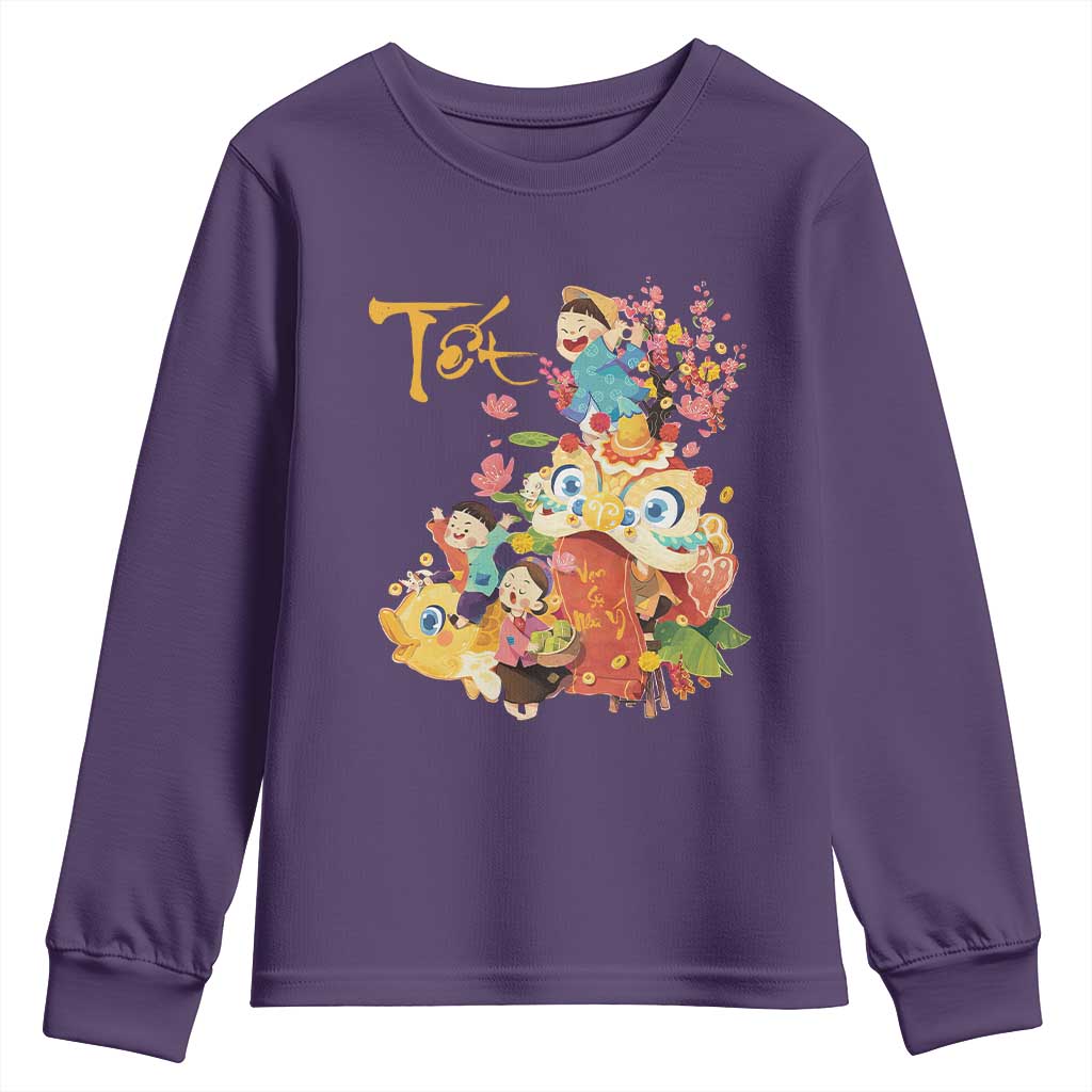 Funny Tet Vietnamese New Year 2025 Viet Holiday Youth Sweatshirt TS11 Purple Print Your Wear