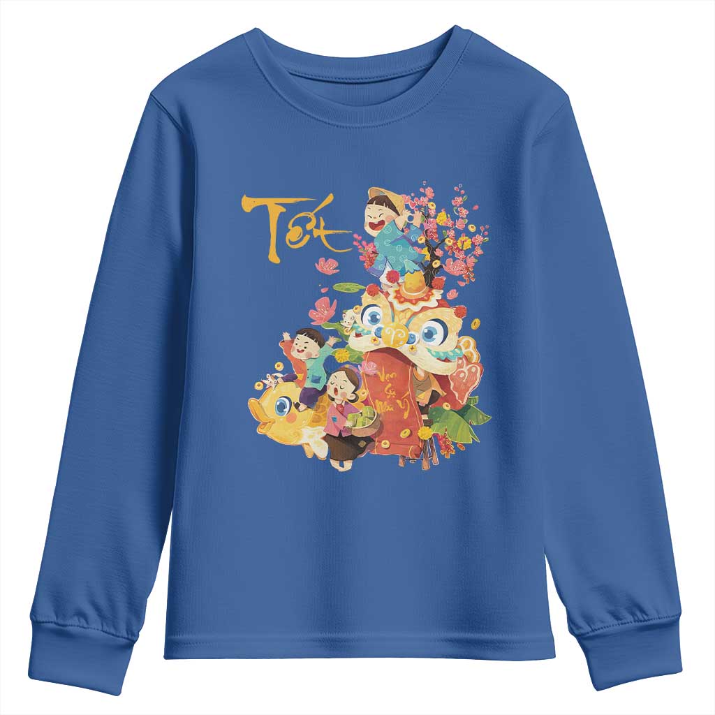 Funny Tet Vietnamese New Year 2025 Viet Holiday Youth Sweatshirt TS11 Royal Blue Print Your Wear