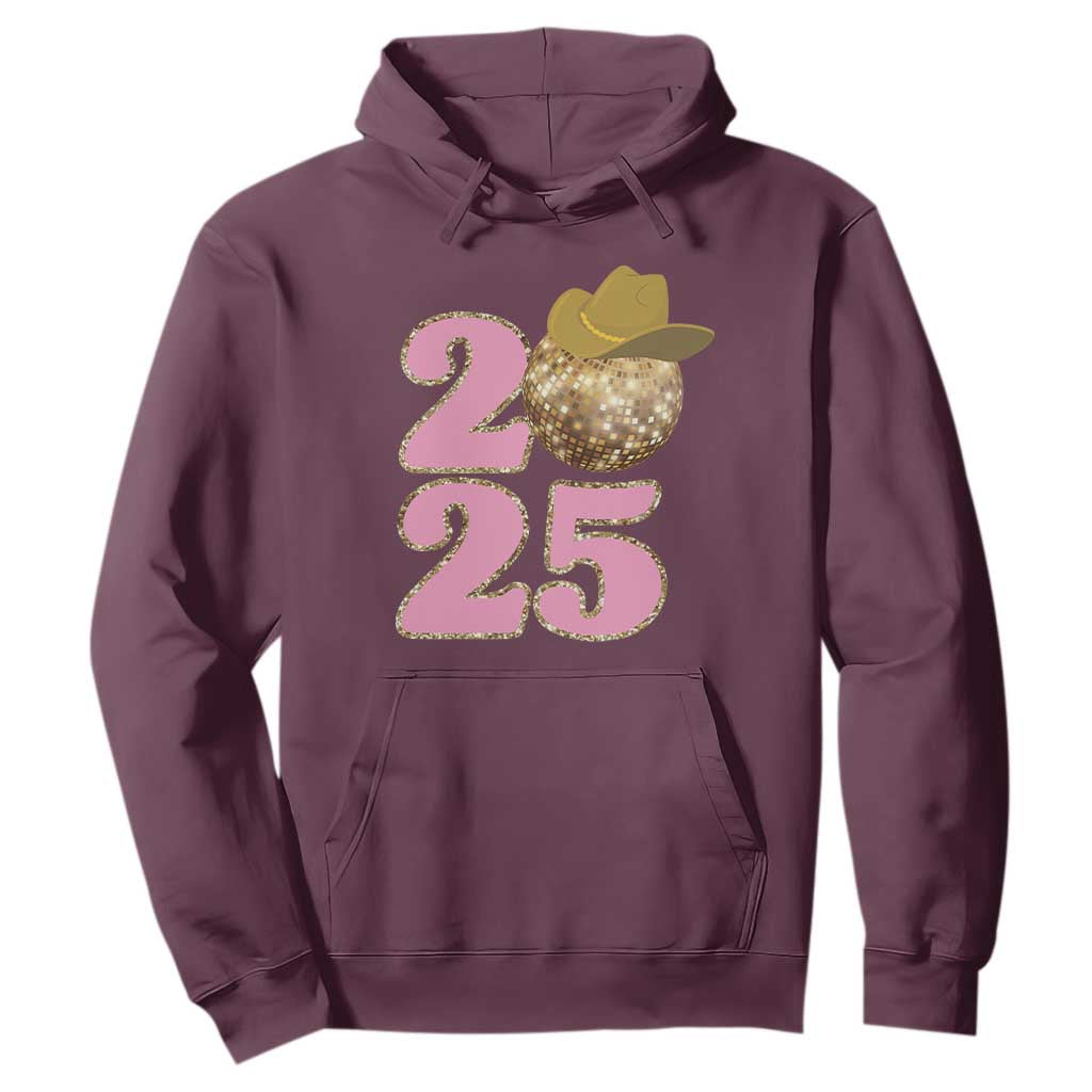 Howdy New Year 2025 Hoodie Happy New Year Sparkling Cowboy Cowgirl TS11 Maroon Print Your Wear