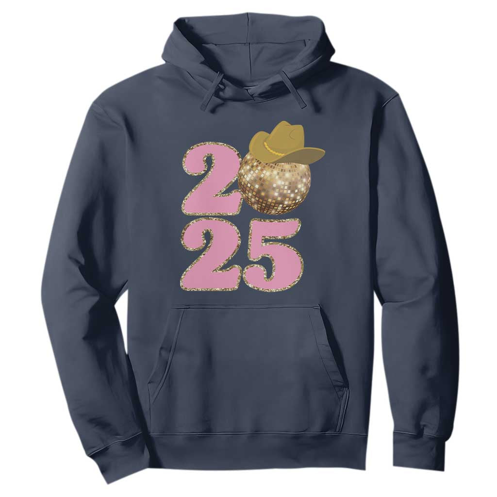 Howdy New Year 2025 Hoodie Happy New Year Sparkling Cowboy Cowgirl TS11 Navy Print Your Wear