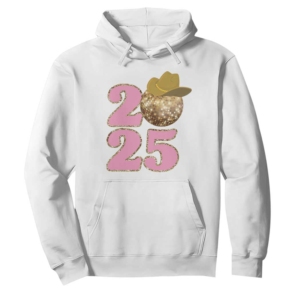 Howdy New Year 2025 Hoodie Happy New Year Sparkling Cowboy Cowgirl TS11 White Print Your Wear