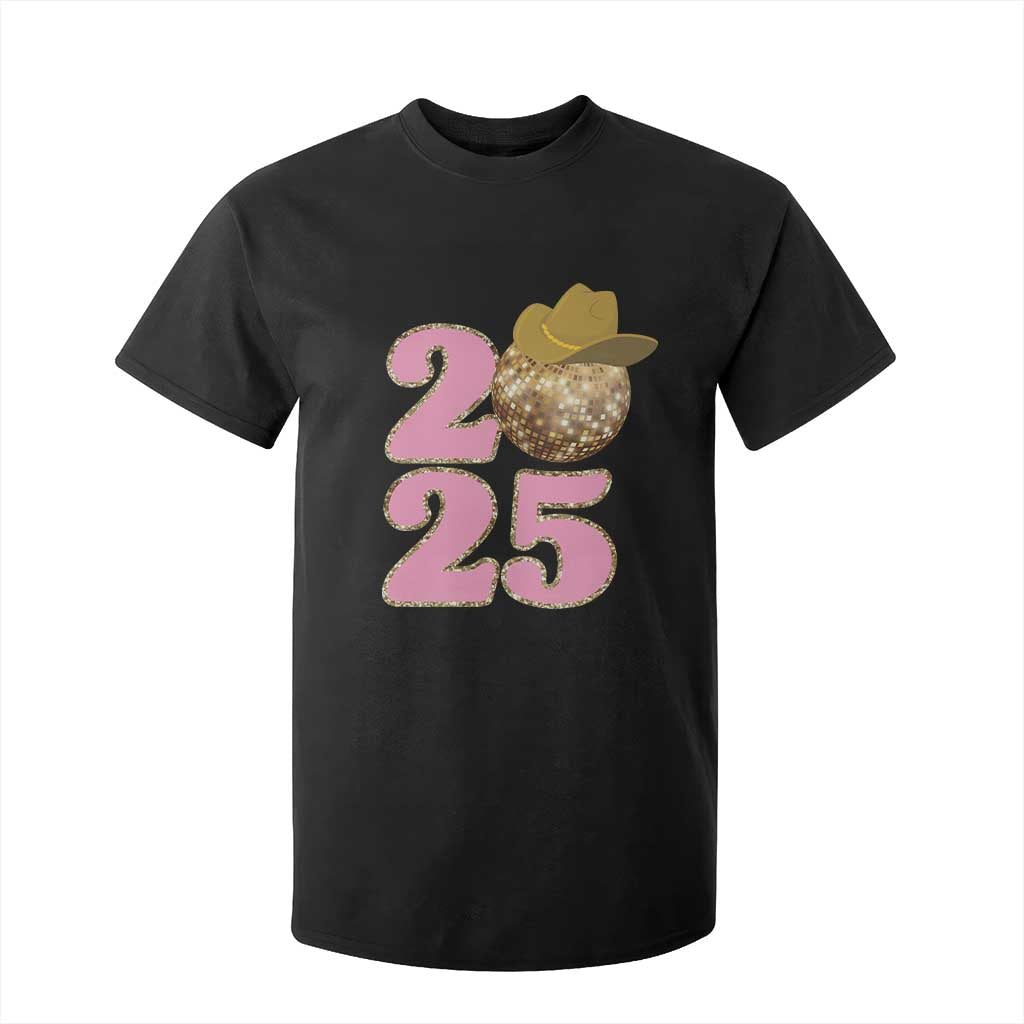 Howdy New Year 2025 T Shirt For Kid Happy New Year Sparkling Cowboy Cowgirl TS11 Black Print Your Wear