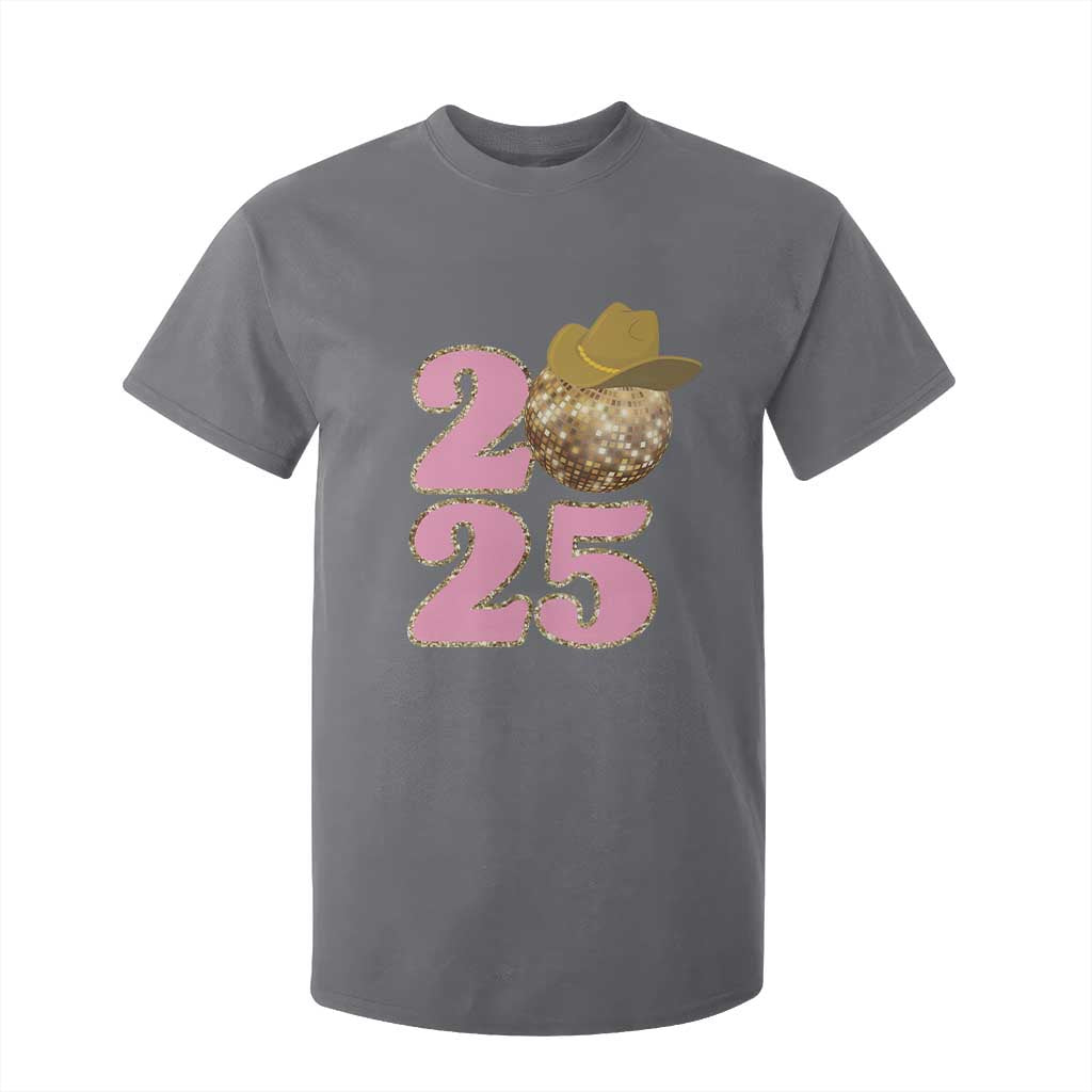 Howdy New Year 2025 T Shirt For Kid Happy New Year Sparkling Cowboy Cowgirl TS11 Charcoal Print Your Wear