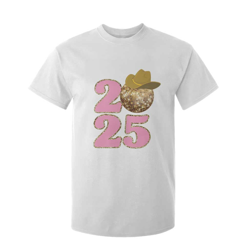 Howdy New Year 2025 T Shirt For Kid Happy New Year Sparkling Cowboy Cowgirl TS11 White Print Your Wear