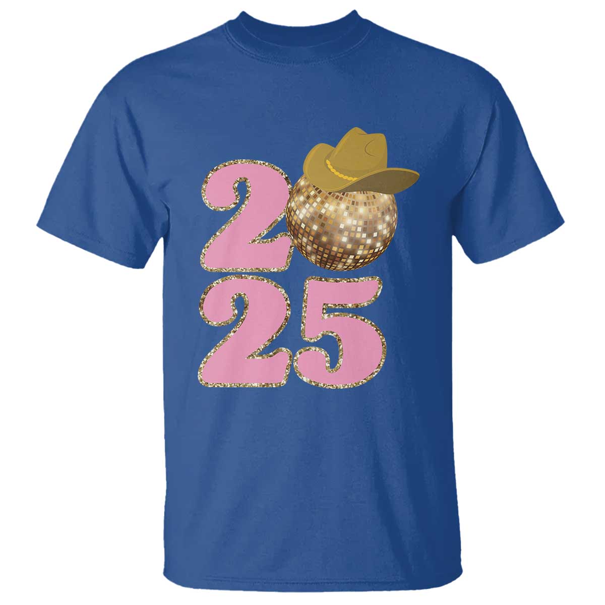 Howdy New Year 2025 T Shirt Happy New Year Sparkling Cowboy Cowgirl TS11 Royal Blue Print Your Wear