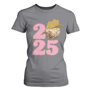 Howdy New Year 2025 T Shirt For Women Happy New Year Sparkling Cowboy Cowgirl TS11 Charcoal Print Your Wear
