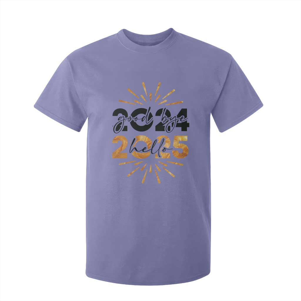 Goodbye 2024 Hello 2025 T Shirt For Kid New Year's Eve Party TS11 Violet Print Your Wear