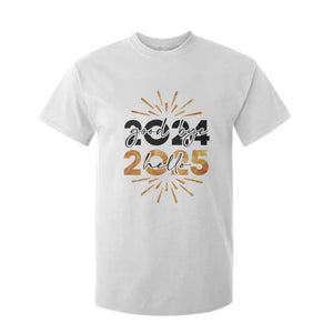 Goodbye 2024 Hello 2025 T Shirt For Kid New Year's Eve Party TS11 White Print Your Wear