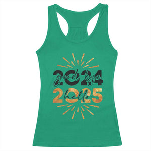 Goodbye 2024 Hello 2025 Racerback Tank Top New Year's Eve Party TS11 Irish Green Print Your Wear