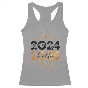 Goodbye 2024 Hello 2025 Racerback Tank Top New Year's Eve Party TS11 Sport Gray Print Your Wear