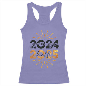 Goodbye 2024 Hello 2025 Racerback Tank Top New Year's Eve Party TS11 Violet Print Your Wear