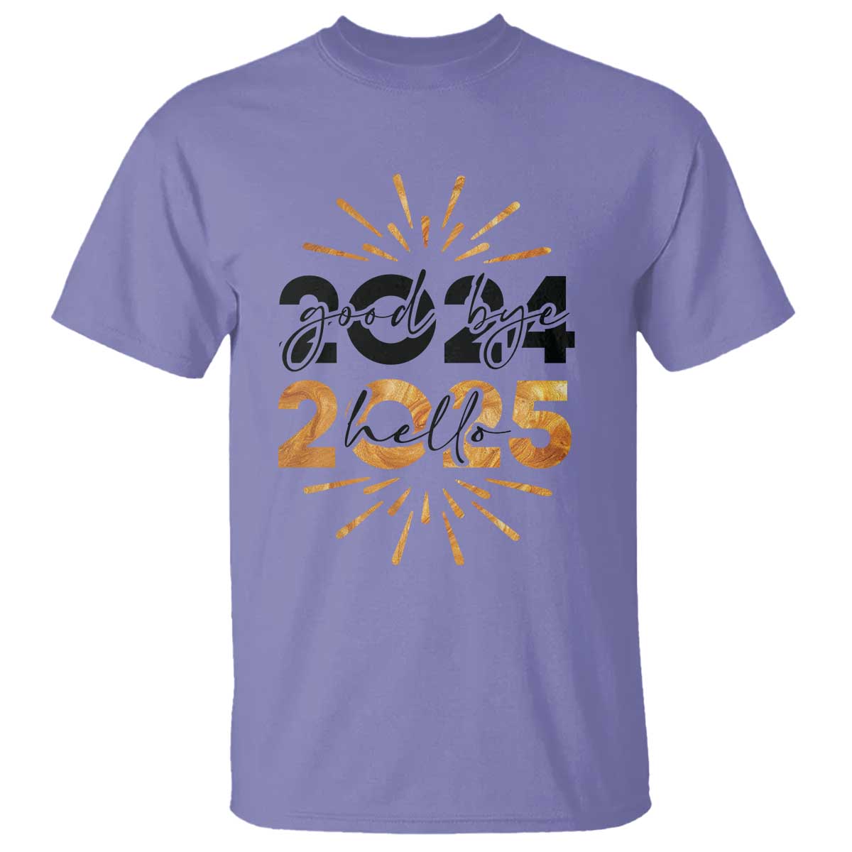 Goodbye 2024 Hello 2025 T Shirt New Year's Eve Party TS11 Violet Print Your Wear
