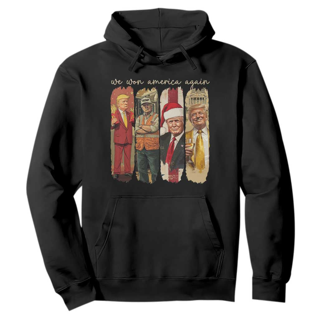 Trump 2024 We Won America Again Hoodie TS11 Black Print Your Wear
