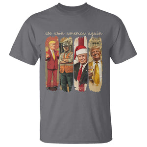 Trump 2024 We Won America Again T Shirt TS11 Charcoal Print Your Wear