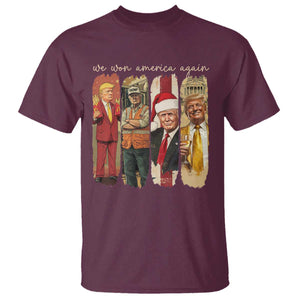 Trump 2024 We Won America Again T Shirt TS11 Maroon Print Your Wear