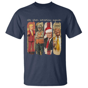 Trump 2024 We Won America Again T Shirt TS11 Navy Print Your Wear