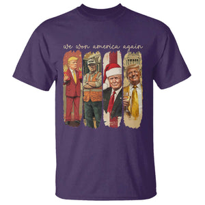 Trump 2024 We Won America Again T Shirt TS11 Purple Print Your Wear