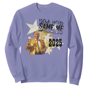 Funny Trump New Year 2025 Sweatshirt New Year Same Me Fuck Around And Find Out TS11 Violet Print Your Wear