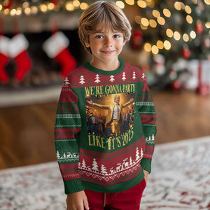 Funny Trump Dance Happy New Year Ugly Christmas Sweater We're Gonna Party Like It's 2025 TS11 Christmas Print Your Wear