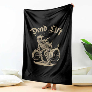 Funny Deadlifts Lifting Weights Gym Skeleton Throw Blanket TS11 Print Your Wear