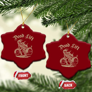 Funny Deadlifts Lifting Weights Gym Skeleton Ceramic Ornament TS11 Print Your Wear