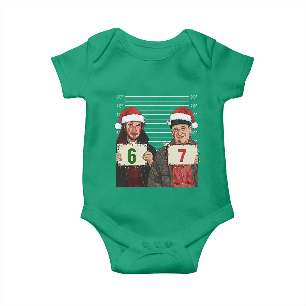 Funny 67 Christmas Movie Baby Onesie Six Seven Wet Bandits Home Xmas Alone TS11 Irish Green Print Your Wear