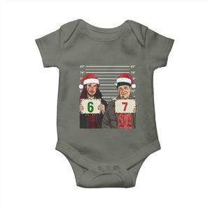 Funny 67 Christmas Movie Baby Onesie Six Seven Wet Bandits Home Xmas Alone TS11 Military Green Print Your Wear