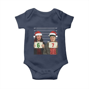 Funny 67 Christmas Movie Baby Onesie Six Seven Wet Bandits Home Xmas Alone TS11 Navy Print Your Wear