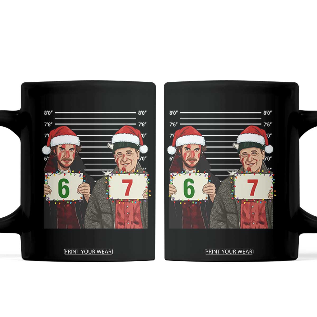 Funny 67 Christmas Movie Coffee Mug Six Seven Wet Bandits Home Xmas Alone TS11 Black Print Your Wear