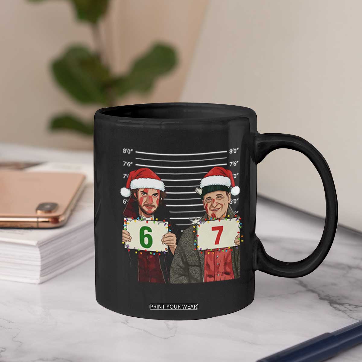 Funny 67 Christmas Movie Coffee Mug Six Seven Wet Bandits Home Xmas Alone TS11 Print Your Wear