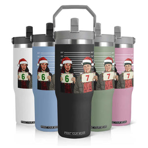Funny 67 Christmas Movie Flip Straw Tumbler Six Seven Wet Bandits Home Xmas Alone TS11 Print Your Wear