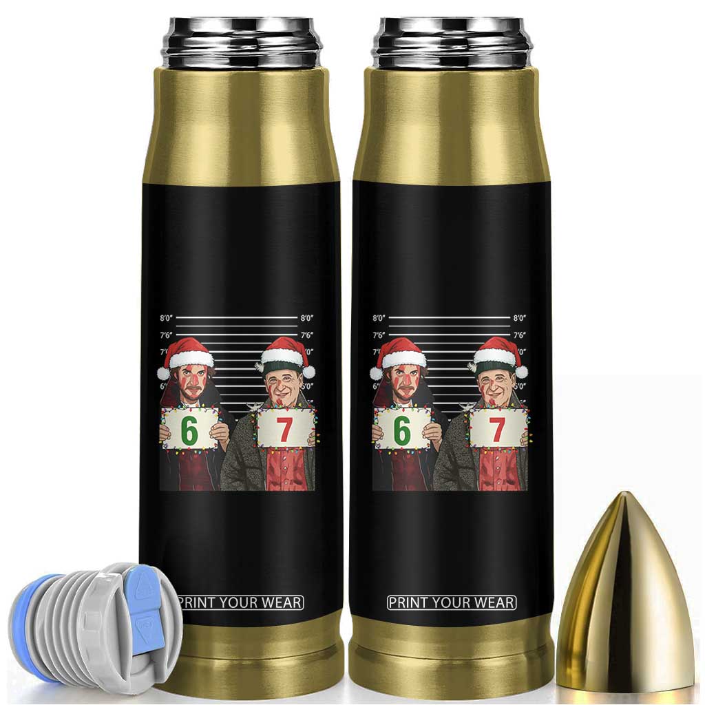 Funny 67 Christmas Movie Bullet Tumbler Six Seven Wet Bandits Home Xmas Alone TS11 Black Print Your Wear